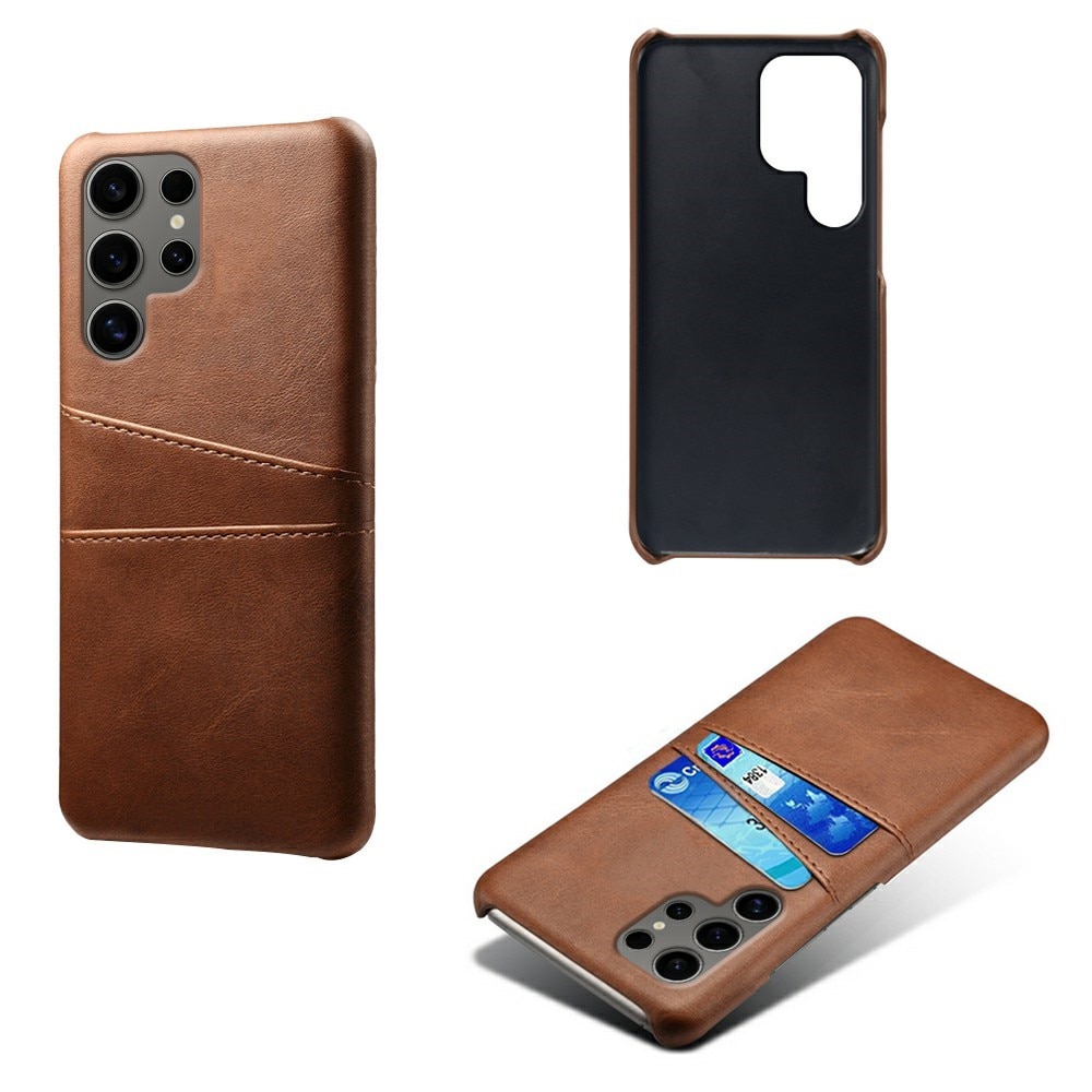 Coque Card Slots Samsung Galaxy S25 Ultra, Marron