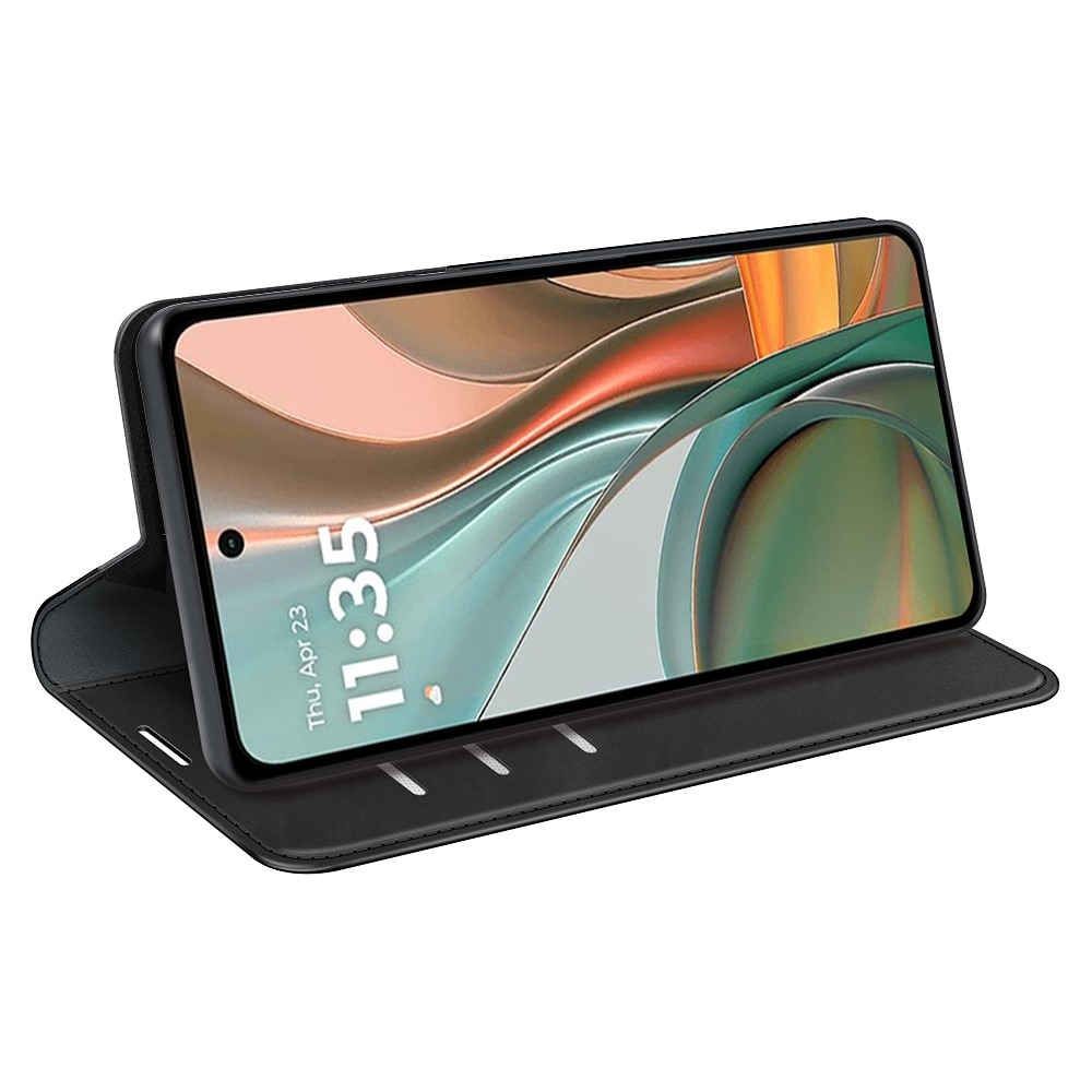 Coque portefeuille mince Motorola Moto G75, Noir