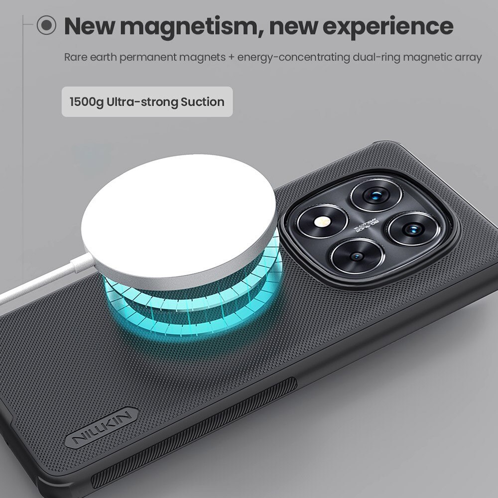 Frosted Shield MagSafe Xiaomi Redmi Note 14 5G, Noir