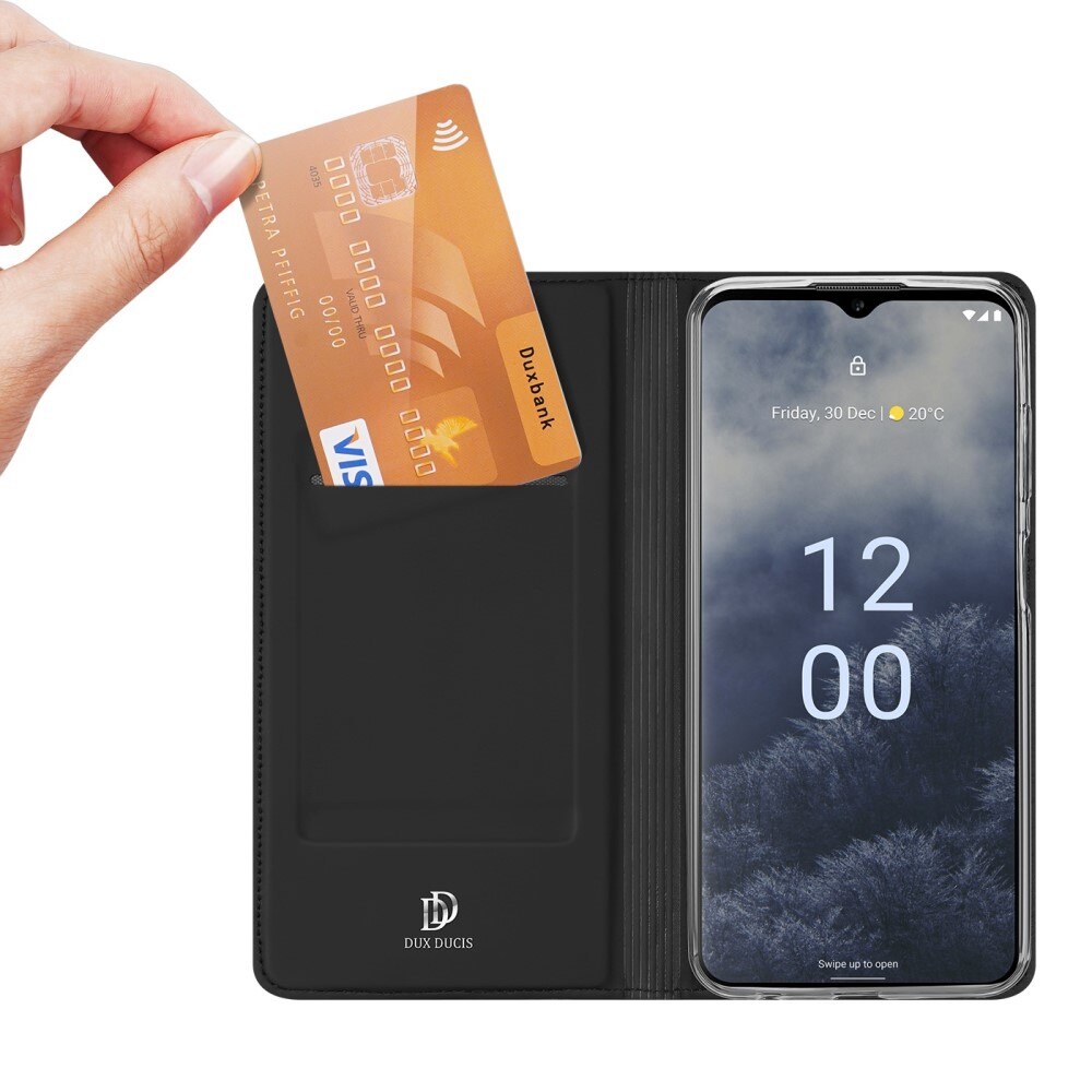 Étui portefeuille Skin Pro Series  Nokia G60, Noir