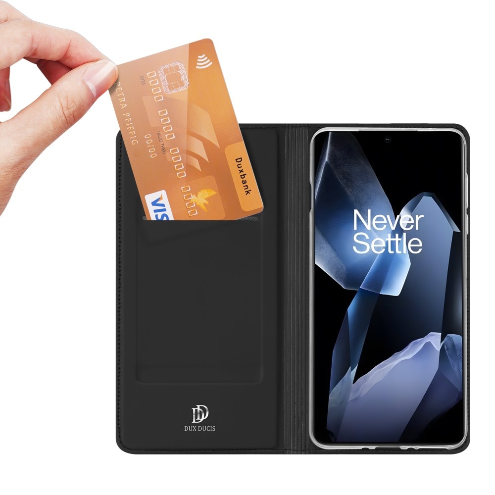 Étui portefeuille Skin Pro Series  OnePlus 13, Noir