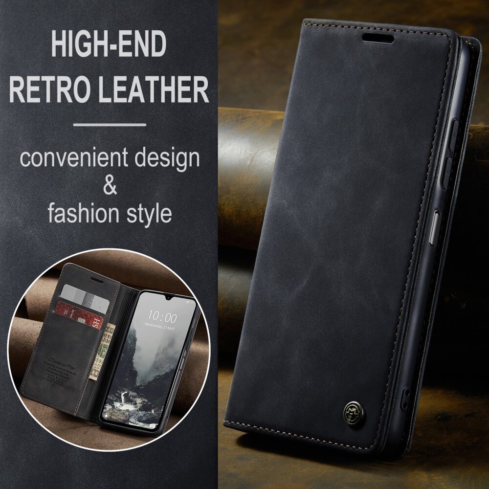 Étui portefeuille mince Xiaomi Redmi 14C, Noir