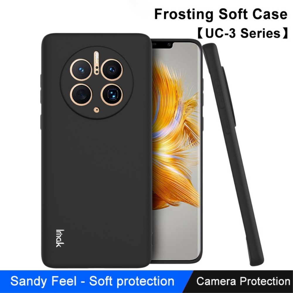 Coque Frosted TPU Huawei Mate 50 Pro Noir