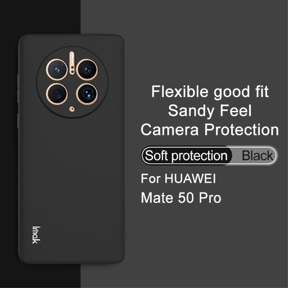 Coque Frosted TPU Huawei Mate 50 Pro Noir