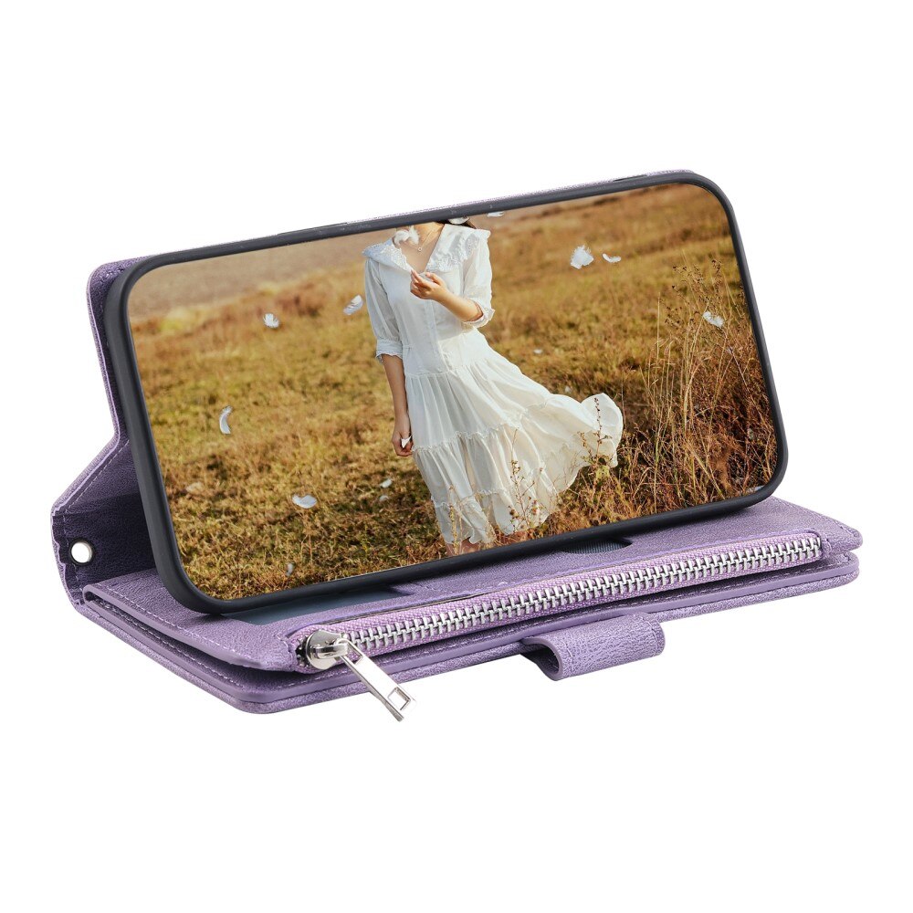 Étui portefeuille matelassée pour Samsung Galaxy A56, Violet