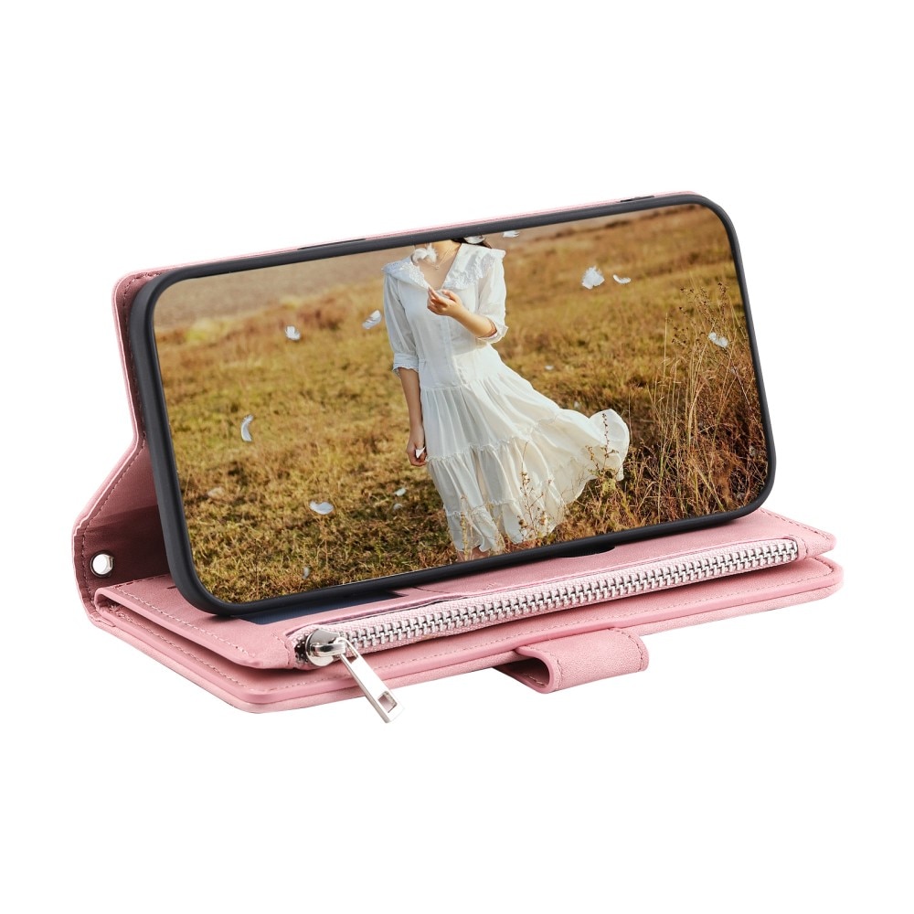 Étui portefeuille matelassée pour Samsung Galaxy A56, Rose