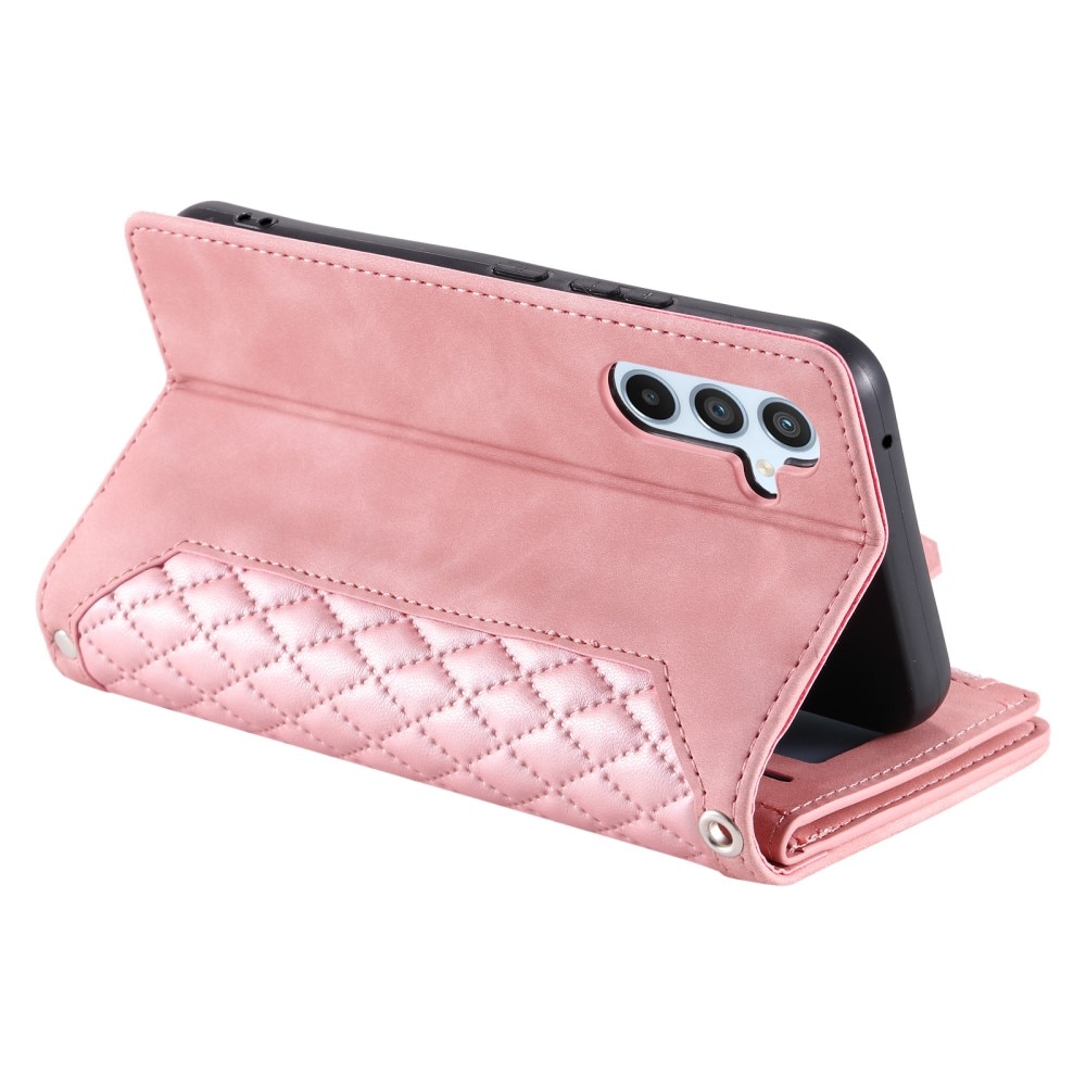 Étui portefeuille matelassée pour Samsung Galaxy A56, Rose