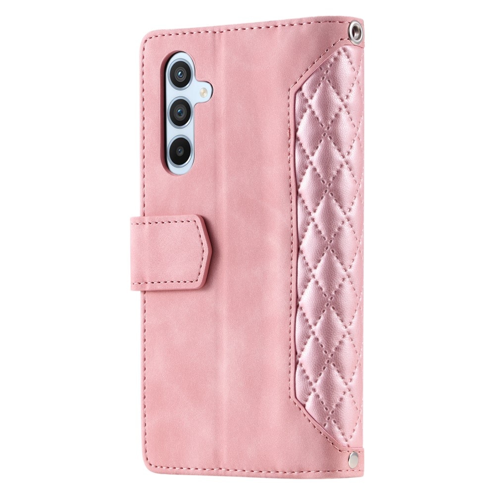 Étui portefeuille matelassée pour Samsung Galaxy A56, Rose