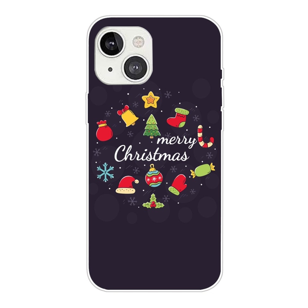 Coque TPU avec Motif de Noël iPhone 14 - Merry Christmas