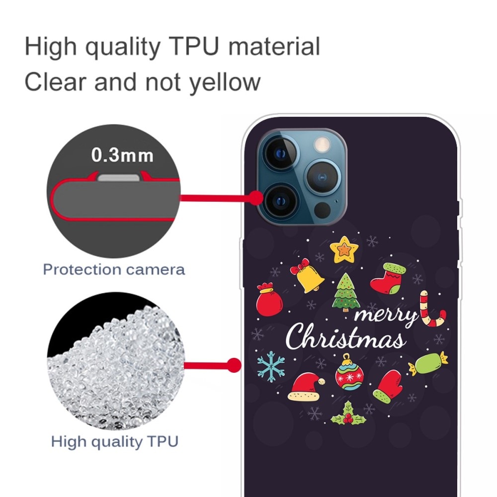 Coque TPU avec Motif de Noël iPhone 14 Pro - Merry Christmas