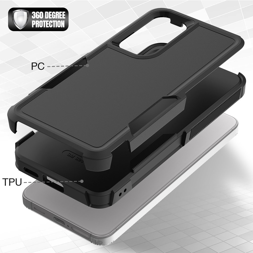 Coque hybride Off-road Samsung Galaxy S25, noir