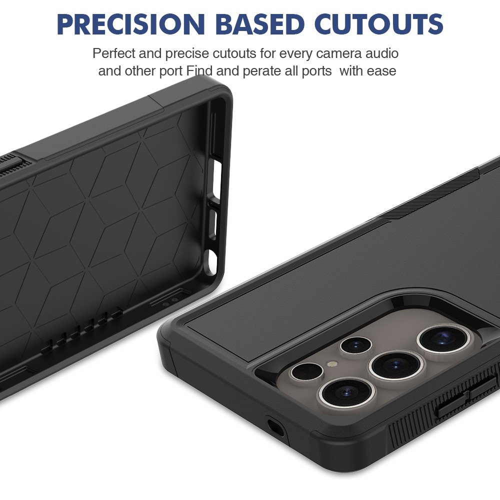 Coque hybride Off-road Samsung Galaxy S25 Ultra, noir