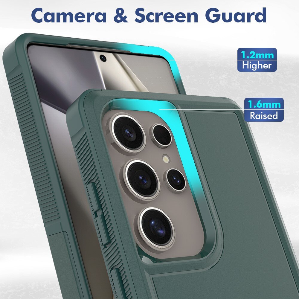 Coque hybride Off-road Samsung Galaxy S25 Ultra, vert