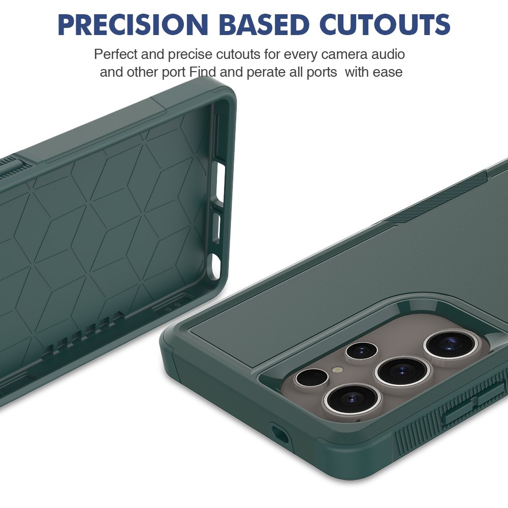 Coque hybride Off-road Samsung Galaxy S25 Ultra, vert