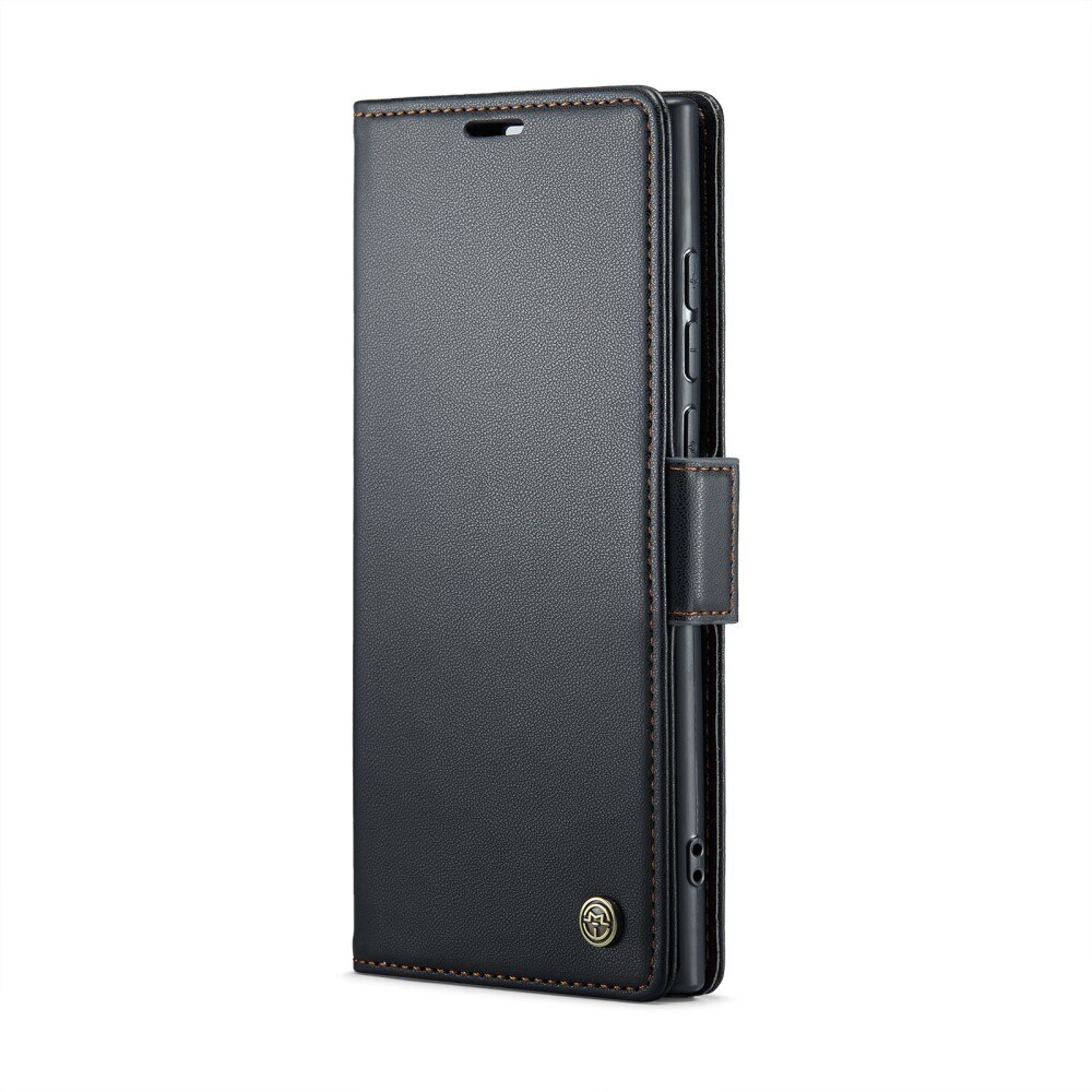 Étui portefeuille mince anti-RFID Samsung Galaxy S25 Ultra, Noir