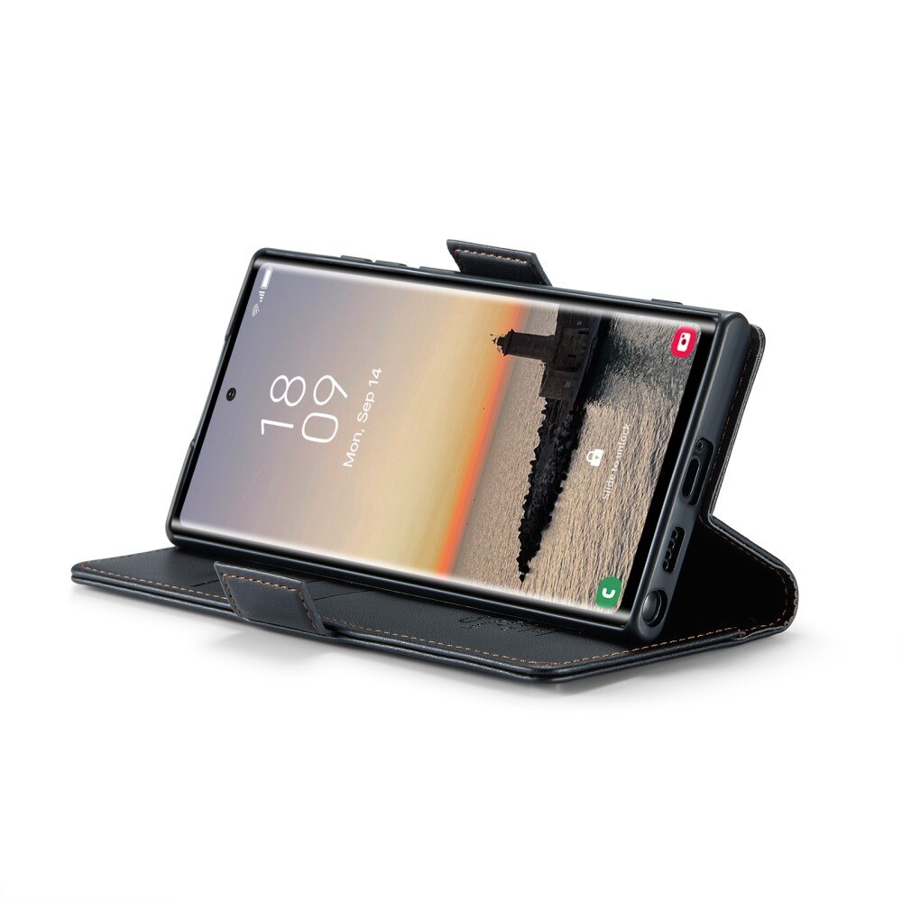 Étui portefeuille mince anti-RFID Samsung Galaxy S25 Ultra, Noir