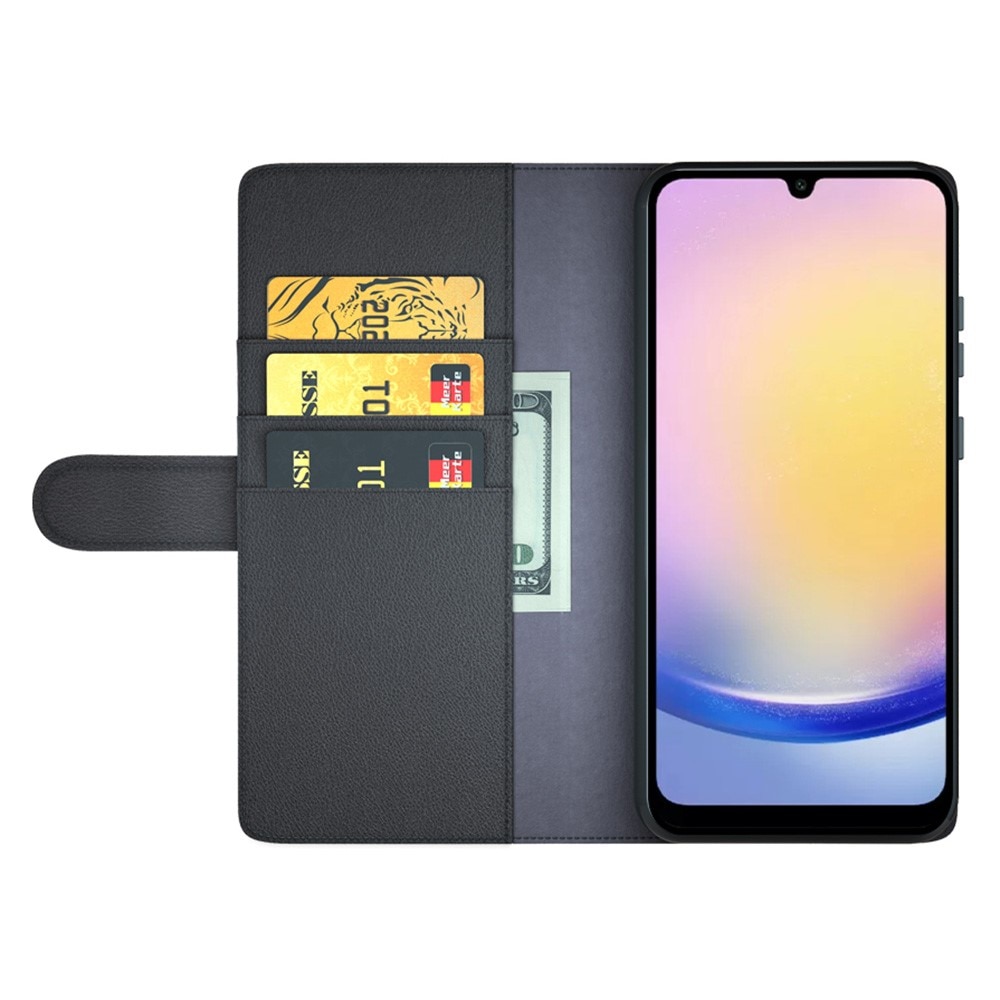 Étui en cuir veritable Samsung Galaxy A26, Noir