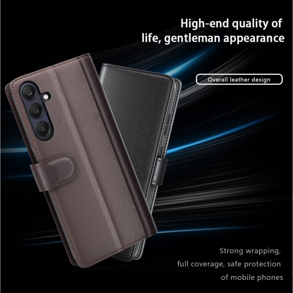Étui en cuir veritable Samsung Galaxy A26, Noir