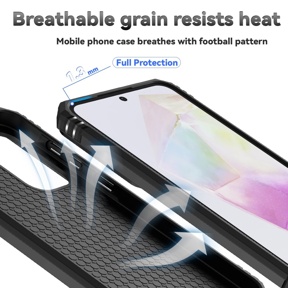 Coque Hybride Ring avec Protège Caméra Samsung Galaxy A56, Noir