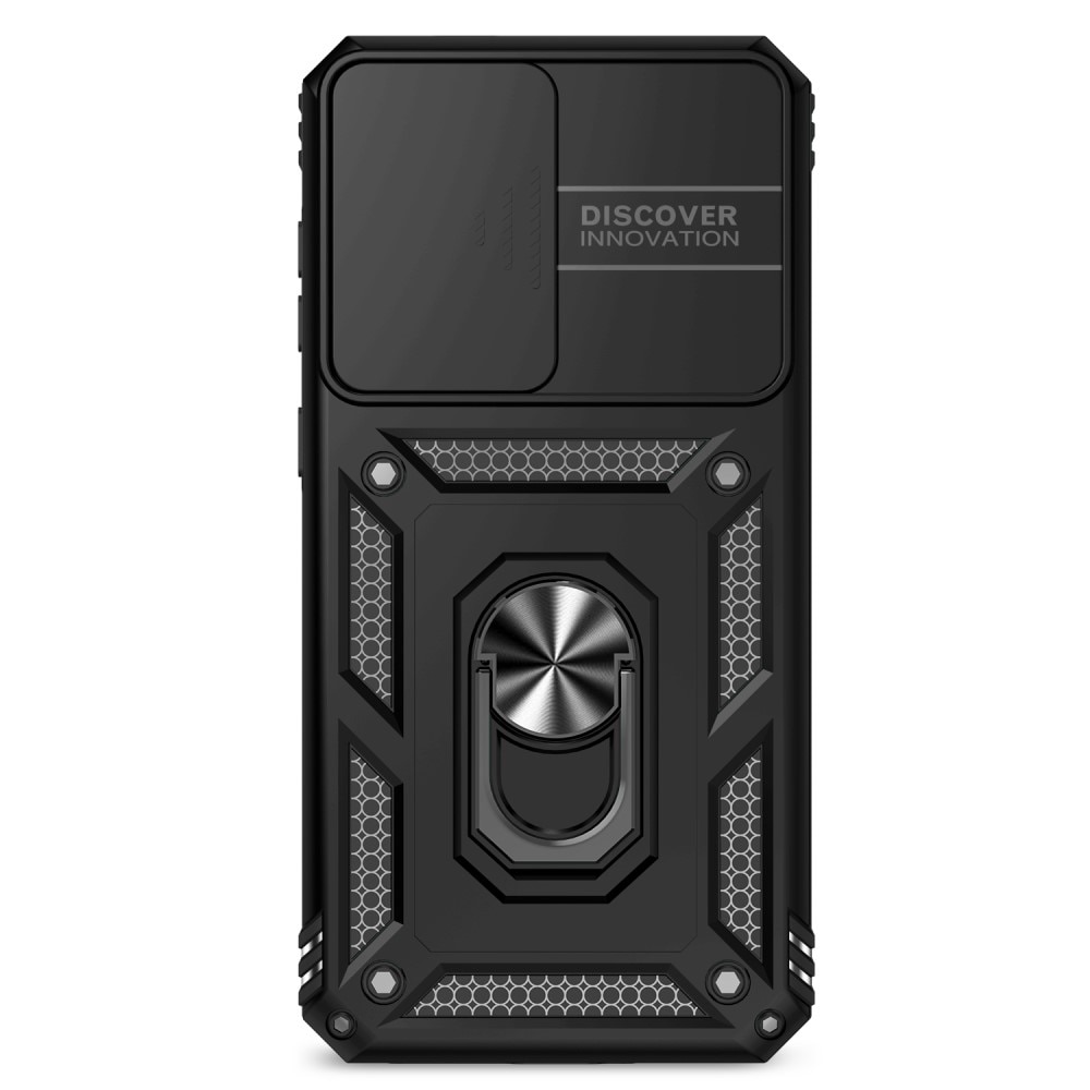 Coque Hybride Ring avec Protège Caméra Samsung Galaxy A56, Noir