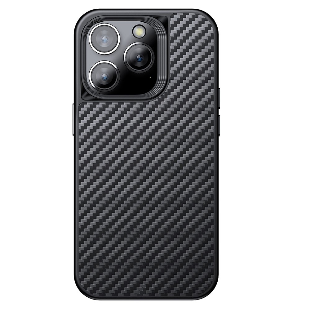 Coque Hybride Kevlar MagSafe iPhone 14 Pro, fibre de carbone
