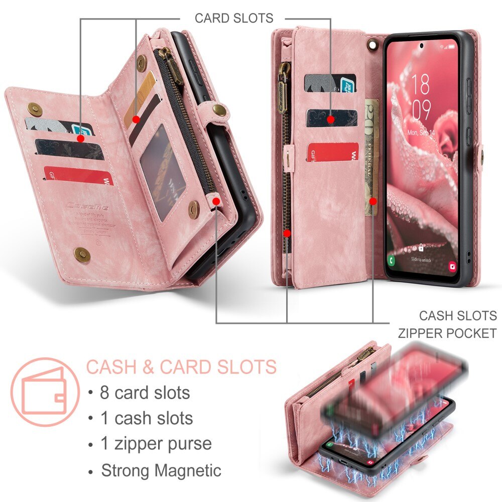 Étui portefeuille multi-cartes Samsung Galaxy A36, Rose