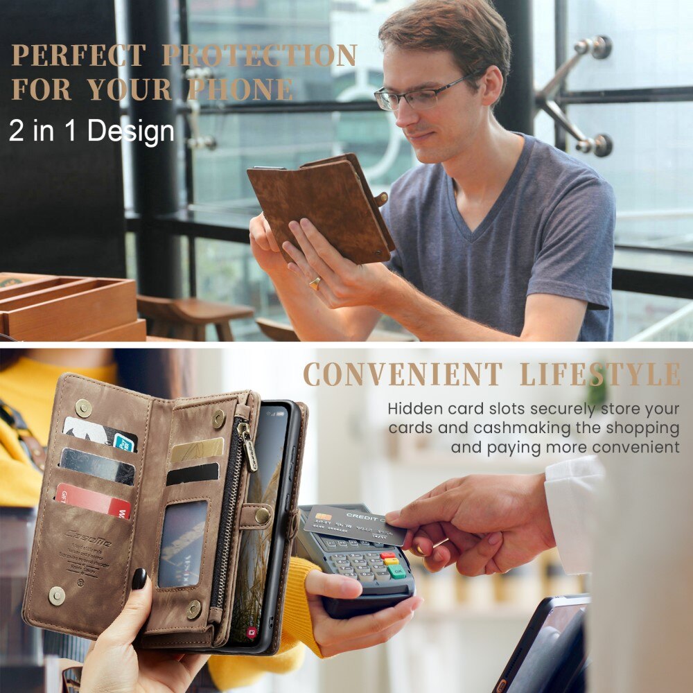 Étui portefeuille multi-cartes Samsung Galaxy A36, Marron