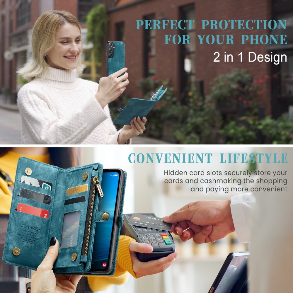 Étui portefeuille multi-cartes Samsung Galaxy A36, Bleu
