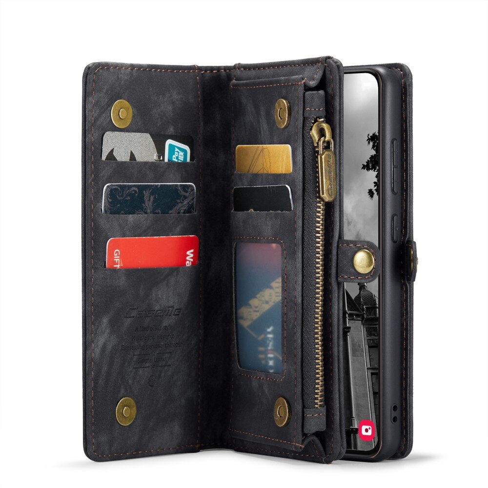 Étui portefeuille multi-cartes Samsung Galaxy S25 Plus, Gris