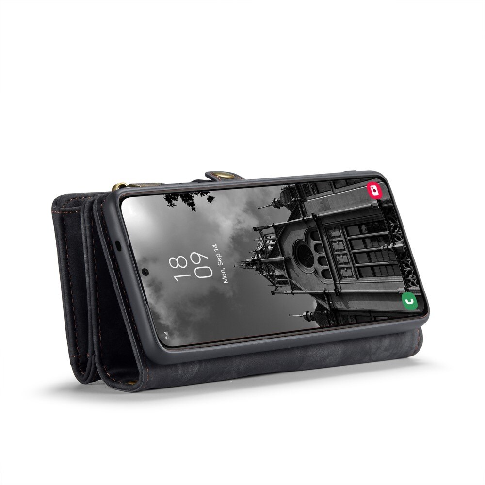 Étui portefeuille multi-cartes Samsung Galaxy S25 Plus, Gris