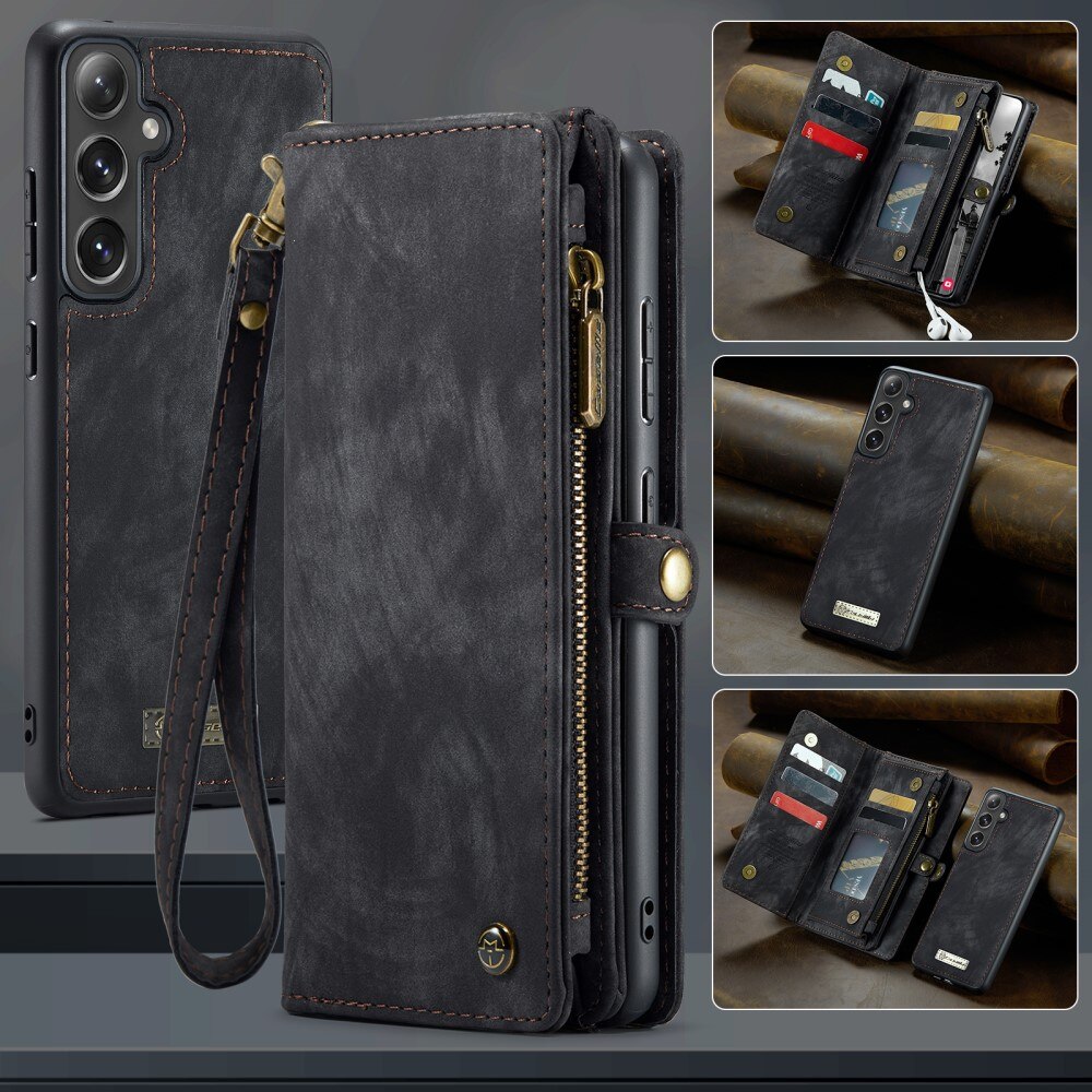 Étui portefeuille multi-cartes Samsung Galaxy S25 Plus, Gris