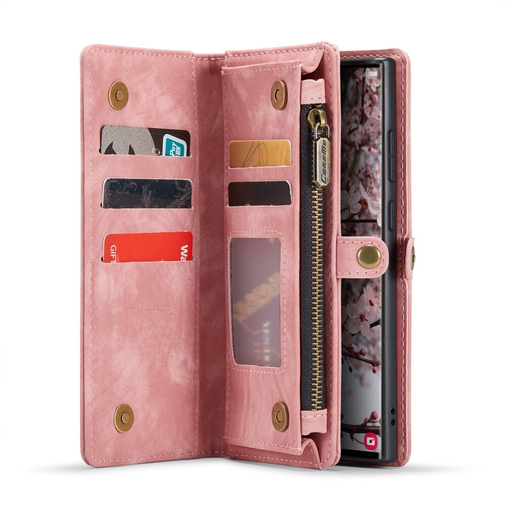 Étui portefeuille multi-cartes Samsung Galaxy S25 Ultra, Rose