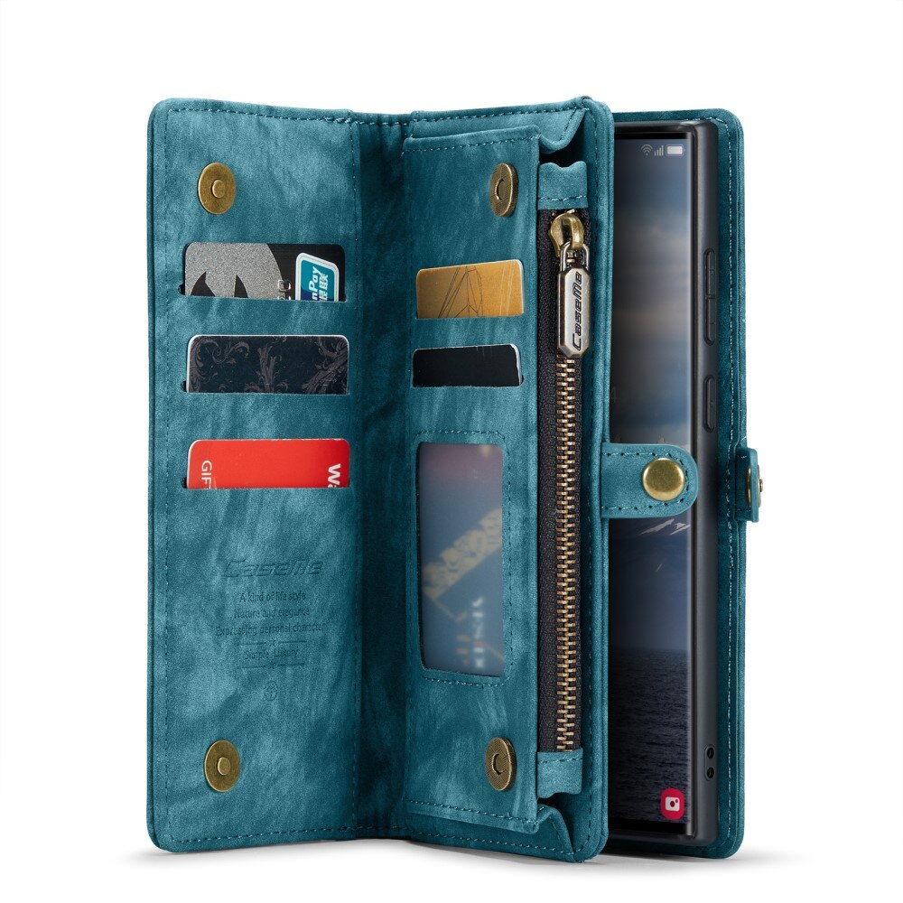 Étui portefeuille multi-cartes Samsung Galaxy S25 Ultra, Bleu