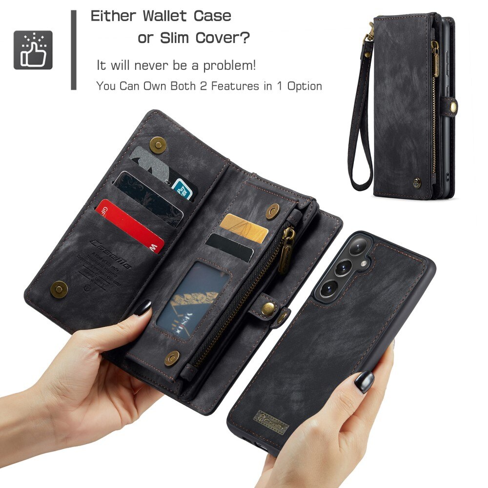 Étui portefeuille multi-cartes Samsung Galaxy S25, Gris