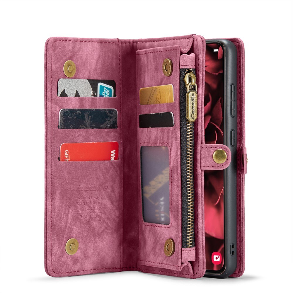 Étui portefeuille multi-cartes Samsung Galaxy S25, Rouge