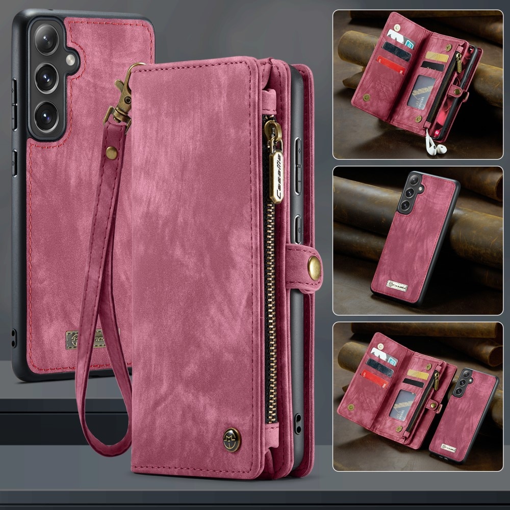 Étui portefeuille multi-cartes Samsung Galaxy S25, Rouge