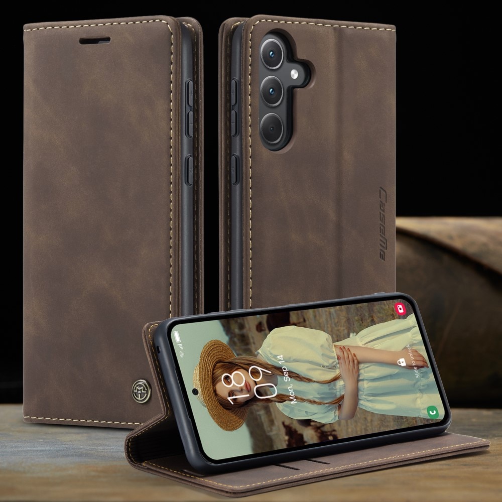 Étui portefeuille mince Samsung Galaxy A36, Marron