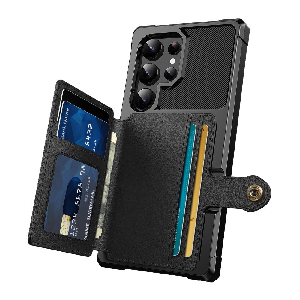 Coque porte-cartes Tough Multi-slot Samsung Galaxy S25 Ultra, Noir