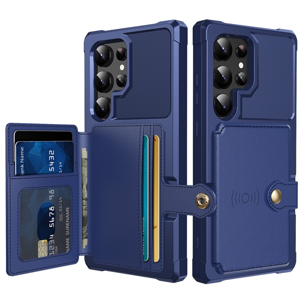 Coque porte-cartes Tough Multi-slot Samsung Galaxy S25 Ultra, Bleu