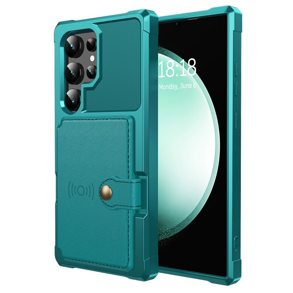 Coque porte-cartes Tough Multi-slot Samsung Galaxy S25 Ultra, Vert