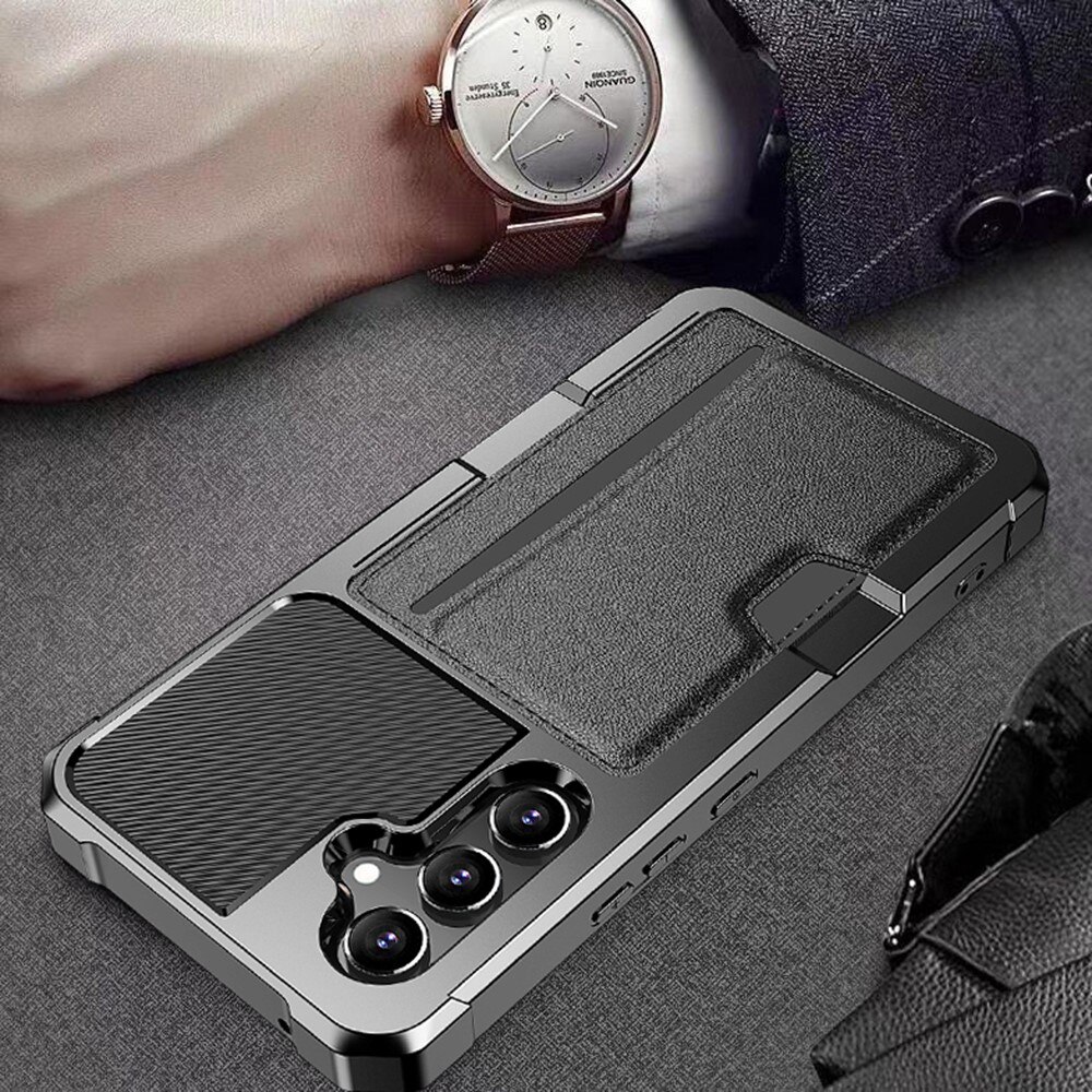 Coque Tough Card Case Samsung Galaxy S25, noir