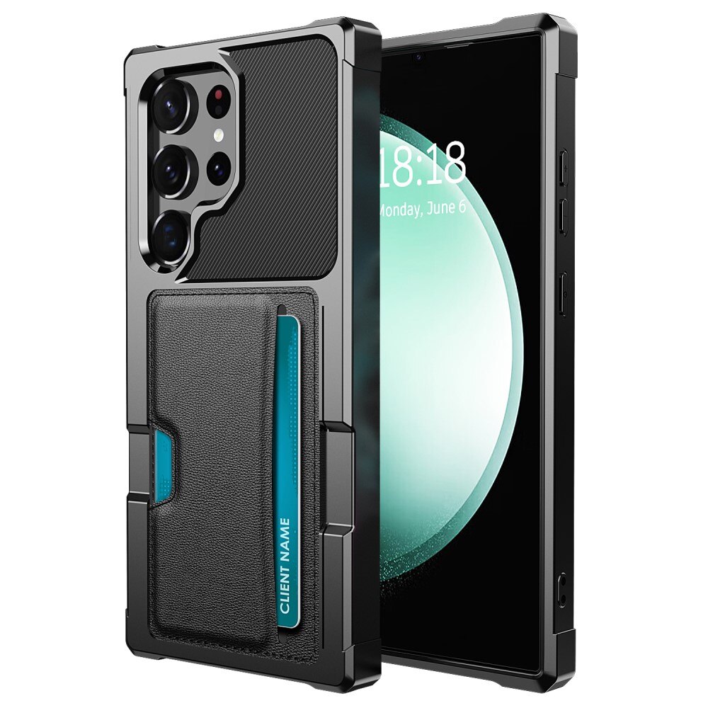 Coque Tough Card Case Samsung Galaxy S25 Ultra, noir