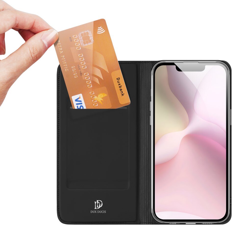 Étui portefeuille Skin Pro Series iPhone 16e, Noir
