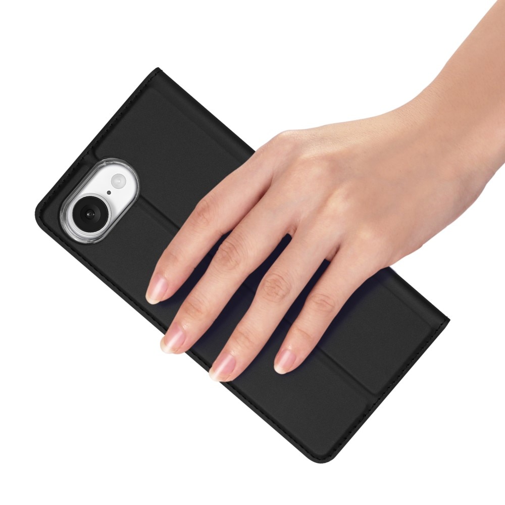 Étui portefeuille Skin Pro Series iPhone 16e, Noir