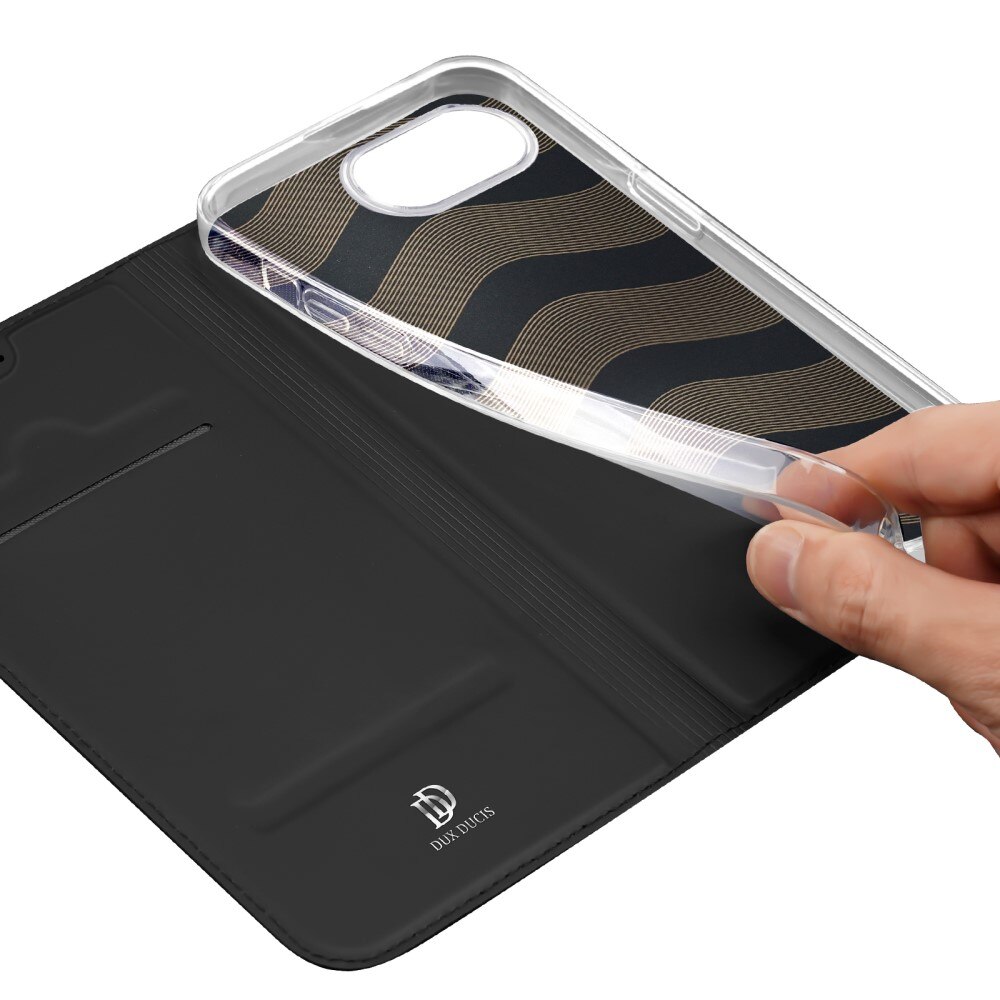 Étui portefeuille Skin Pro Series iPhone 16e, Noir