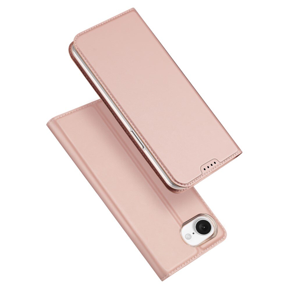 Étui portefeuille Skin Pro Series iPhone 16e, Or rose