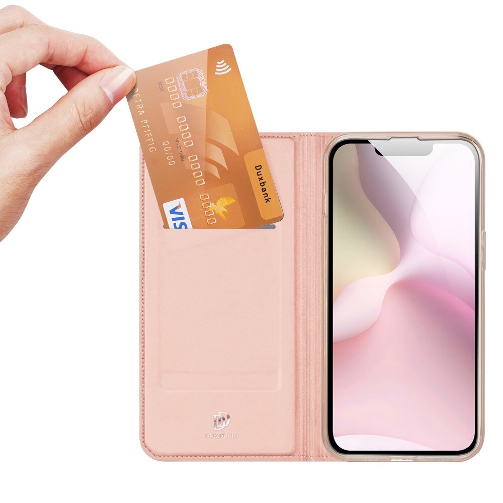 Étui portefeuille Skin Pro Series iPhone 16e, Or rose