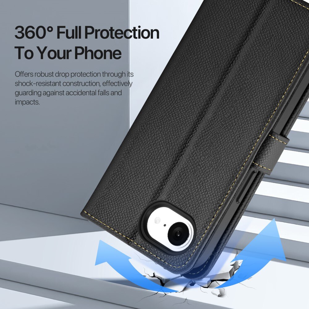 Lawa Series Magnetic Wallet Case iPhone 16e, Black