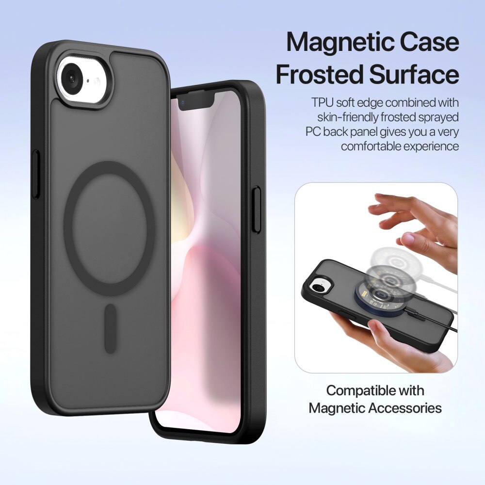 Lawa Series Magnetic Wallet Case iPhone 16e, Black