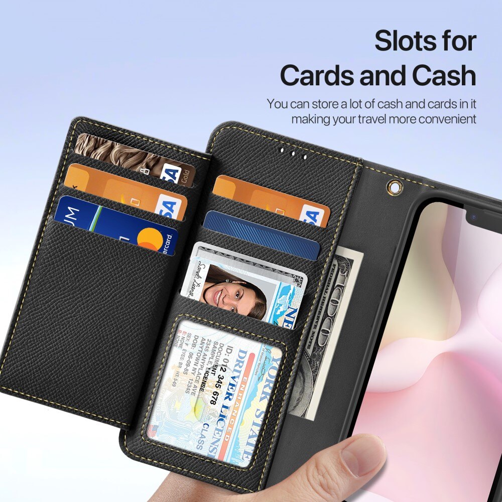 Lawa Series Magnetic Wallet Case iPhone 16e, Black